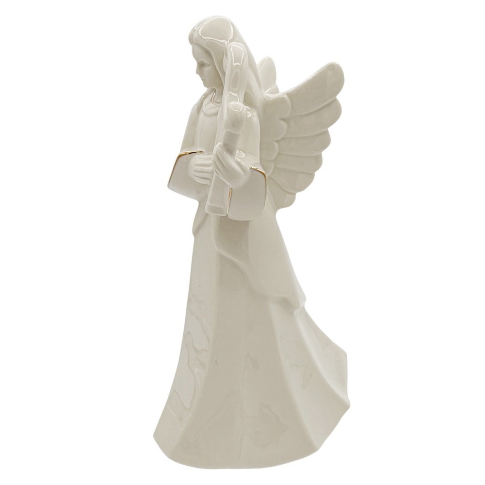 Mikasa Holy Night Nativity 10" Angel Harp Figurine Porcelain Gold Trim Christmas - Picture 4 of 16